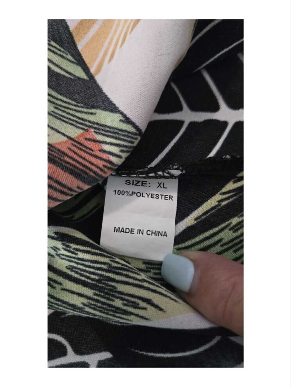 Tropical Cold-Shoulder Leaf Print Top Travel Resortwear Beach Summer Vacation XL - Picture 8 of 9